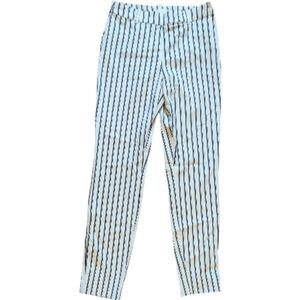 H&M Trousers Women's 2 Striped Blue And White‎ Work pants Office Business Casual